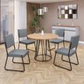 Conjunto Sala de Jantar Mesa Redonda 100cm Base Omega Tampo Mdf Napoli - 1
