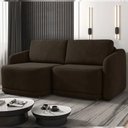 Ver imagem 2 de Sofá Cama Modulado Retrátil e Reclinável Decorativo Varsóvia 176cm Veludo Marrom G33 - Gran Belo