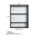 Ver mais imagens de Conjunto Banheiro Gabinete com Cuba/Espelheira/LED 96cm Multimóveis Crpro-CON032 Mel/Grafite