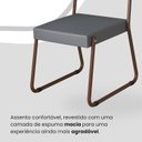 Ver imagem 6 de Conjunto Sala de Jantar Mesa Redonda 100cm Base Omega Tampo Mdf Napoli