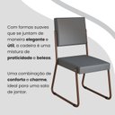 Ver imagem 7 de Conjunto Sala de Jantar Mesa Redonda 100cm Base Omega Tampo Mdf Napoli
