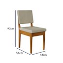 Ver imagem 4 de Conjunto Sala de Jantar 6 Lugares Oval Tampo MDF Mesa Filadélfia Cadeiras Miami