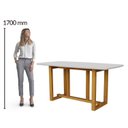 Ver imagem 5 de Conjunto Sala de Jantar Mesa Oval 6 Cadeiras Tampo de MDF Filadélfia Marrom Cerejeira/Palha