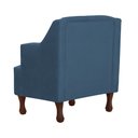 Ver imagem 3 de Poltrona Decorativa Pés Luis XV Gênises Encosto Capitonê Suede Azul Royal Carolina Moveis