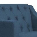 Ver imagem 4 de Poltrona Decorativa Pés Luis XV Gênises Encosto Capitonê Suede Azul Royal Carolina Moveis