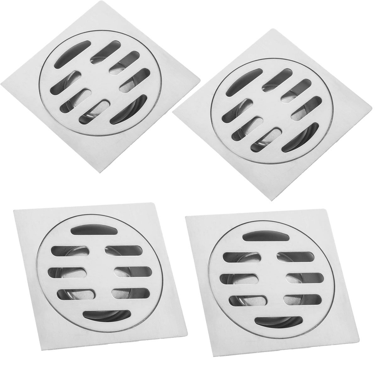 Ralo 10x10 Aço Inox Banheiro Lavabo Kit 4 Unidades Resistente Higienico Seguro - 1