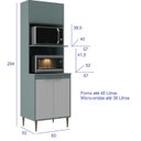 Ver imagem 4 de Armário Torre Quente Forno e Micro 40 Litros Jade