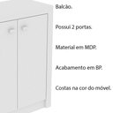 Ver imagem 3 de Armário para Escritório ME4103 2 Portas 2 Prateleiras MDP 60cm Branco Gran Belo