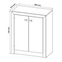 Ver imagem 2 de Armário para Escritório ME4103 2 Portas 2 Prateleiras MDP 60cm Branco Gran Belo