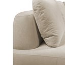 Ver imagem 7 de Sofá de Canto Modulado Vercelli 522cm com Almofadas Soltas e Puff Veludo Luxo Bege G92 - Gran Belo