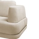 Ver imagem 5 de Sofá de Canto Modulado Vercelli 522cm com Almofadas Soltas e Puff Veludo Luxo Bege G92 - Gran Belo