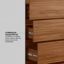 Ver mais imagens de Guarda Roupa Casal 6 Portas com Ripado e com Espelho 6 Gavetas Equador - Nogueira-nude Prime Tx
