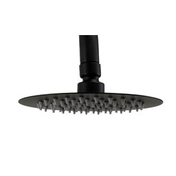 Ducha Chuveiro 15 Cm Redonda em Inox 304 Preto Fosco Parede - 2