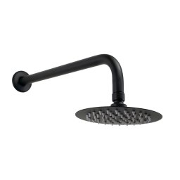 Ducha Chuveiro 15 Cm Redonda em Inox 304 Preto Fosco Parede - 1