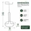 Ver imagem 3 de Porta Papel Higienico Chao Duplo Suporte Rolo Cromado Banheiro Organizador Lavabo Moderno Resistente