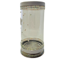 Ver imagem 4 de Porta Vela 7 Dias Divino Espírito Santo Vidro Alumínio 18 Cm