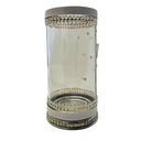 Ver imagem 2 de Porta Vela 7 Dias Divino Espírito Santo Vidro Alumínio 18 Cm