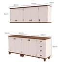 Ver imagem 3 de Cozinha Compacta 4 Peças Joy Off White/Nogueira