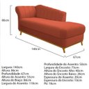 Ver imagem 4 de Kit Diva Recamier Vanessa 140cm Lado Direito e 02 Poltronas Laura Suede - Doce Sonho Móveis RECAMIER