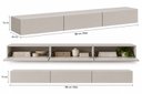 Ver imagem 3 de Rack Suspenso 1,80m para TV até 75 Polegadas com 3 Portas Basculantes Owffwhite Yescasa