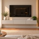 Ver imagem 5 de Rack Suspenso 1,80m para TV até 75 Polegadas com 3 Portas Basculantes Owffwhite Yescasa