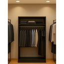 Ver imagem 2 de Closet Nicho Estante Expositor para Roupas Aberto Cabide Mdf:preto