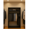 Closet Nicho Estante Expositor para Roupas Aberto Cabide Mdf:preto - 2