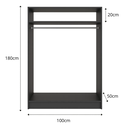 Ver imagem 6 de Closet Nicho Estante Expositor para Roupas Aberto Cabide Mdf:preto