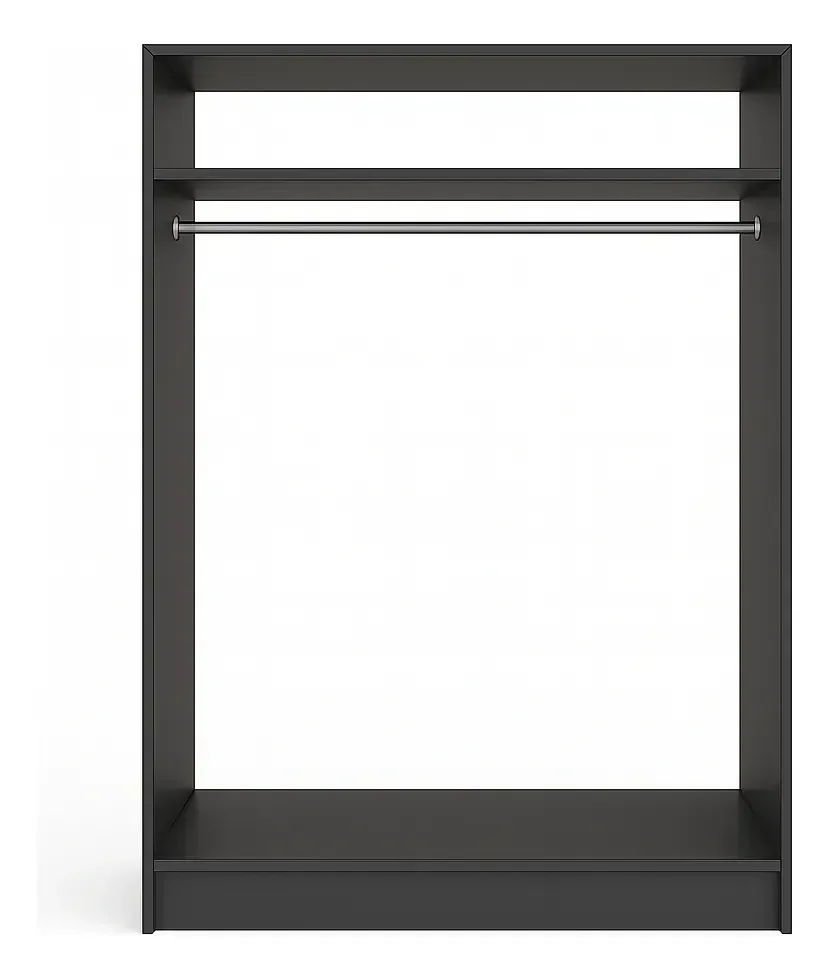 Closet Nicho Estante Expositor para Roupas Aberto Cabide Mdf:preto - 1