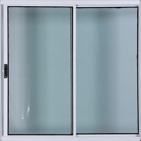 Vitro de Aluminio 2 Folhas com Grade Linha Leve:1,00 X 1,50/branco