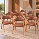 Ver imagem 1 de Kit 8 Cadeiras de Jantar Madeira Maciça Encosto Laminado e Corda Artesanal Aurora Espresso Móveis