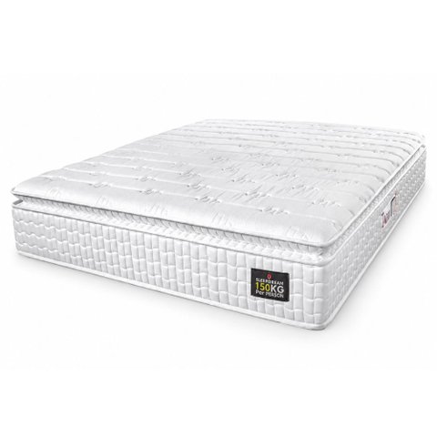 Colchão Casal Espuma D45 Lazio Pillow Top 138x188x29cm Branco Hellen - Suporta até 120kg por