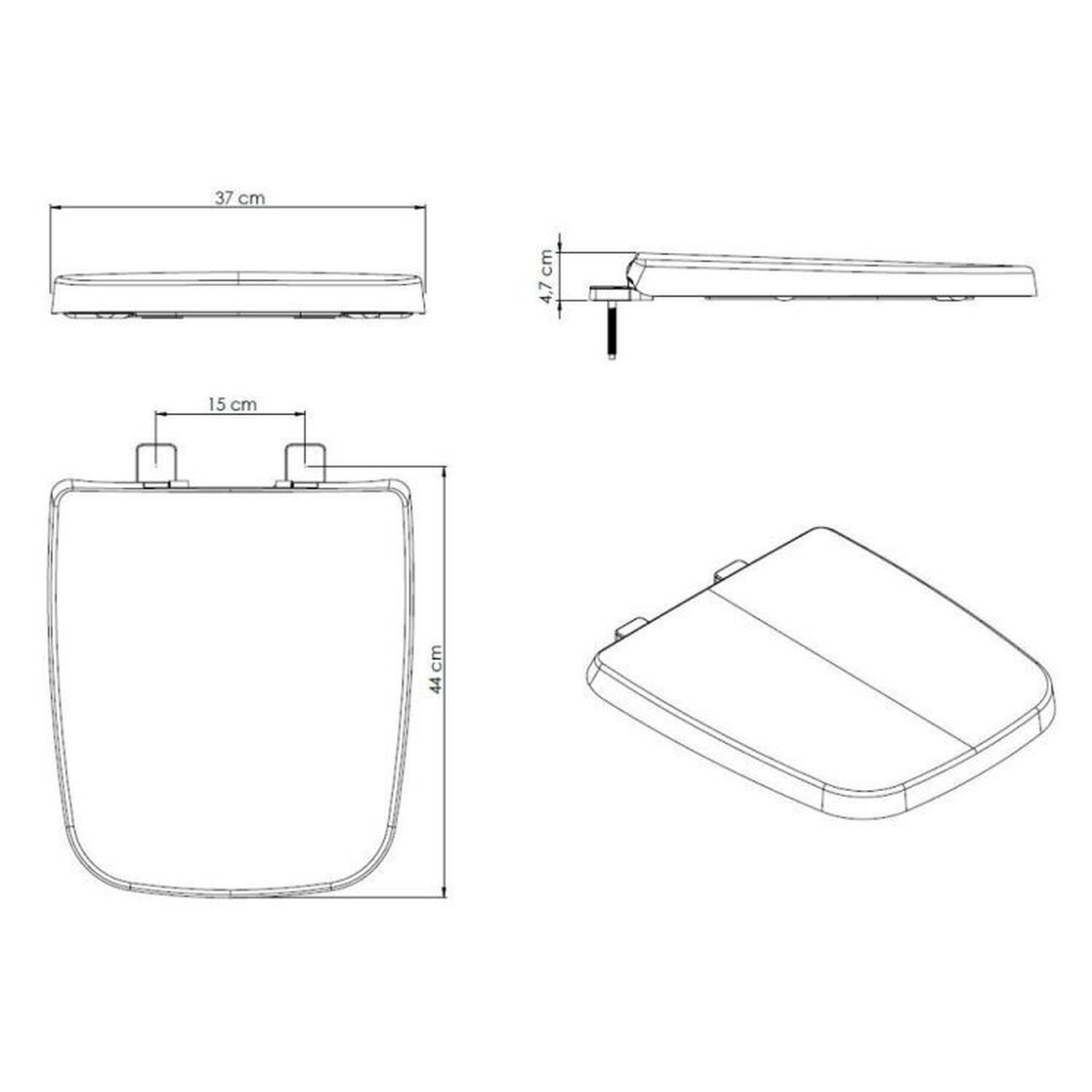 Kit 3 Assentos Original Termofixo Soft Close Boss Incepa - 2