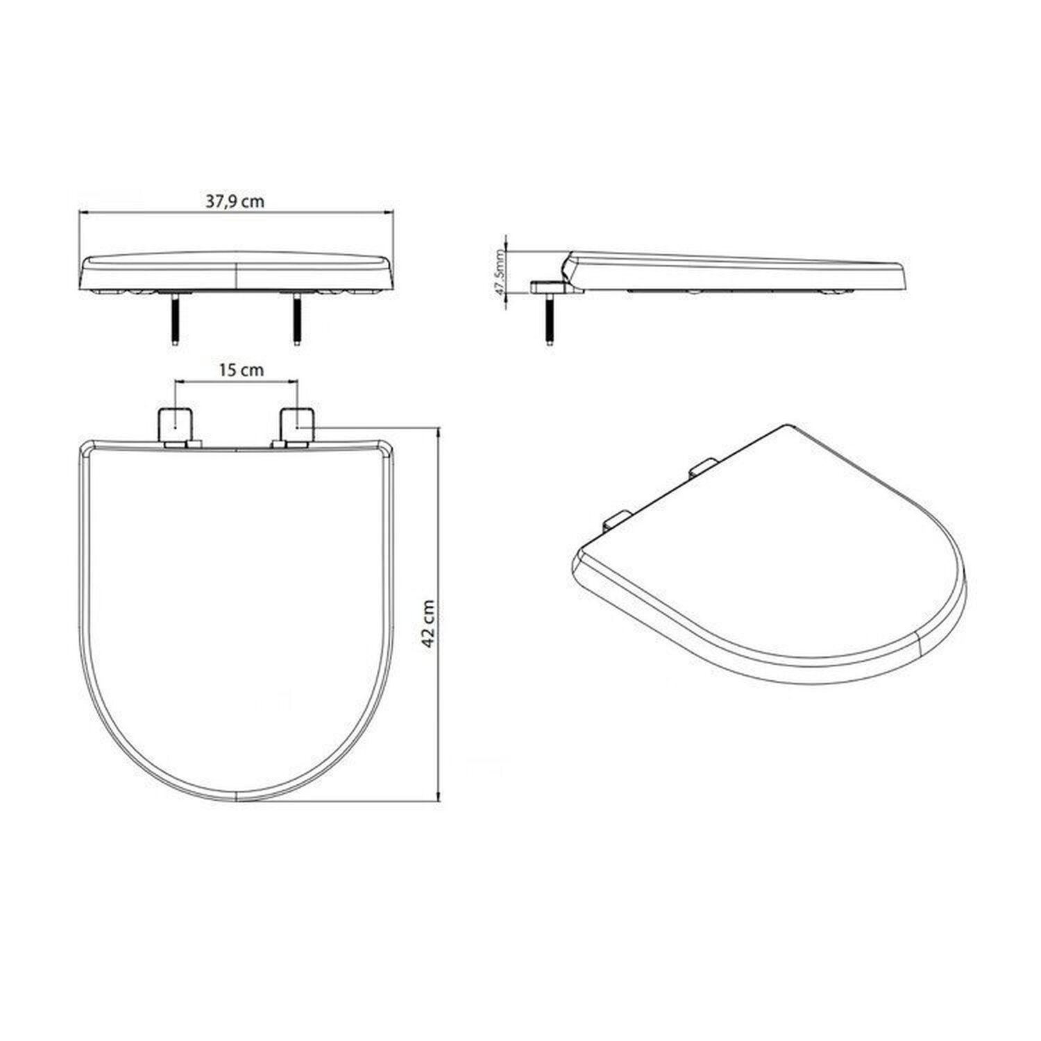 Kit 3 Assentos Original Termofixo Soft Close Smart - 2
