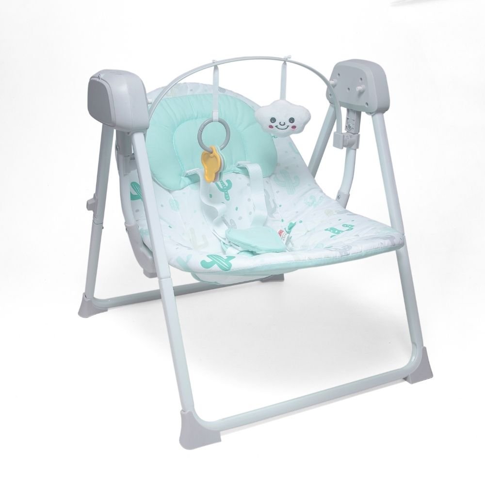 Cadeira de Bebê Descanso Balanço Automático Balance Baby Style Azul