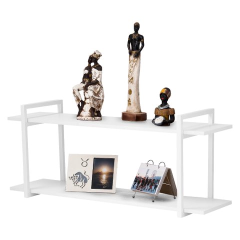 Nicho Sala e Quarto Branco Com Prateleiras Branco 120cm
