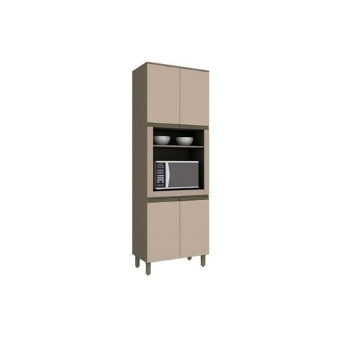 Módulo Cozinha Henn Connect Paneleiro 4 Portas (1 Forno) Duna/Cristal