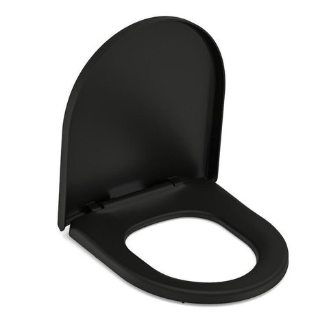 Kit 3 Assentos Original Termofixo Softclose® Neo Incepa Preto/Matte Black Roca