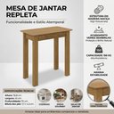 Ver imagem 2 de Mesa de Jantar Repleta Madeira Maciça 75x45 cm