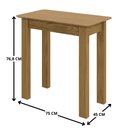 Ver imagem 3 de Mesa de Jantar Repleta Madeira Maciça 75x45 cm