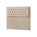 Ver imagem 2 de Cabeceira Estofada Veneza 140cm em Linho Bege