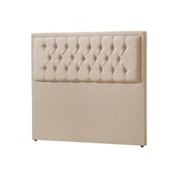 Cabeceira Estofada Veneza 140cm em Linho Bege - 2