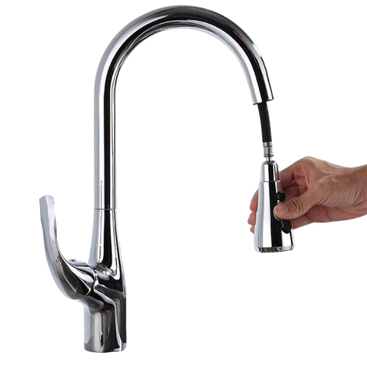 Torneira Goumert Extensivel Pia Cozinha Bancada Luxo Monocomando 3 Modos Agua Fria Quente Moderna So - 1