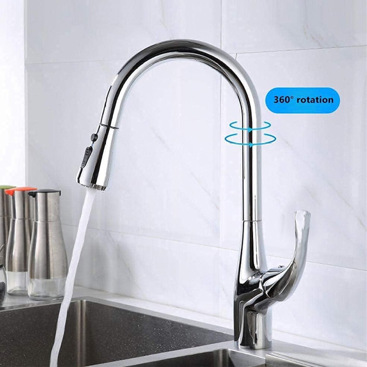 Torneira Goumert Extensivel Pia Cozinha Bancada Luxo Monocomando 3 Modos Agua Fria Quente Moderna So - 7