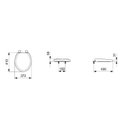 Ver imagem 3 de Kit 3 Assentos Original Universal Multimarcas Roca Cinza Cromo