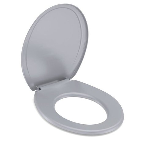 Kit 3 Assentos Original Universal Multimarcas Roca Cinza Cromo