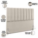 Ver imagem 3 de Cabeceira Cama Box Casal King 195 cm Dália W01 Facto Pérola Metalizado - Lyam Decor