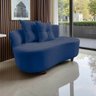 Namoradeira Sofá Feijão Suria Orgânica Suede Azul Marinho - 9