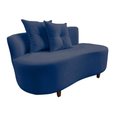 Ver imagem 2 de Namoradeira Sofá Feijão Suria Orgânica Suede Azul Marinho