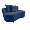 Namoradeira Sofá Feijão Suria Orgânica Suede Azul Marinho - 2